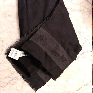Authentic Coach Large Oversized Black Scarf